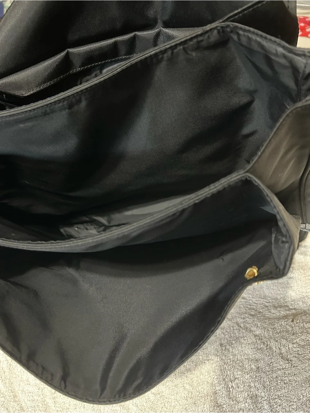 VTG Polo Sport Ralph Lauren Messenger Bag Black Crossbody Y2K Flag Logo Utility